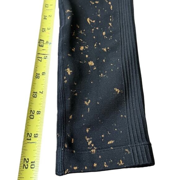 ECHT Divine Series Black/Gold Ribbed Leggings, Women's X-SMALL - Picture 6 of 8